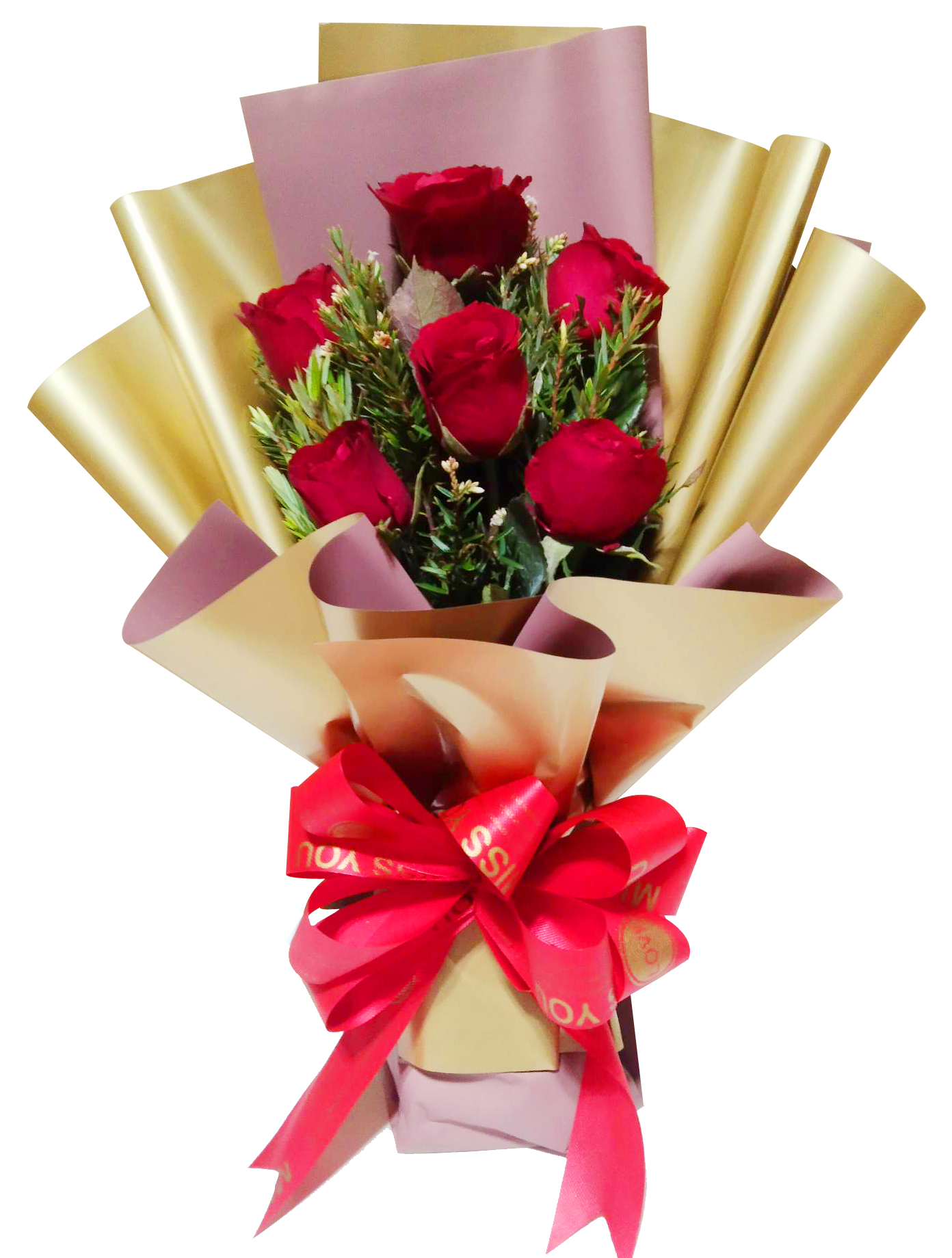 Send Half Dozen Red Rose In A Bouquet To Philippines Delivery Half Dozen Red Rose In A Bouquet