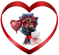 Valentines Gift Delivery Manila-Roses, Chocolates & Balloon