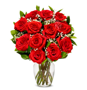 One Dozen Long Stemmed Red Roses Send to Manila Philippines