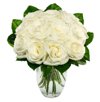 One Dozen White Roses Send to Manila Philippines