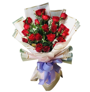 Valentines Flower Delivery Manila - 24 Red Roses Bouquet