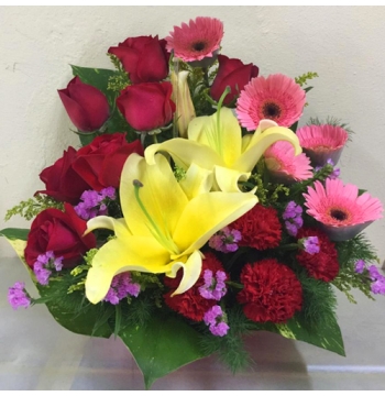 Mix Flowers Funeral Basket Delivery Manila