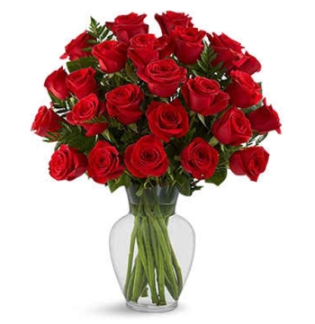 Valentines Flowers to Manila - Red Roses Vase