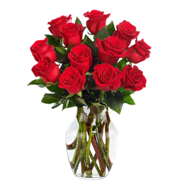 Valentines Flowers Manila - One Dozen Red Roses Vase