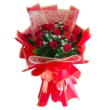 twelve Red Roses Bouquet