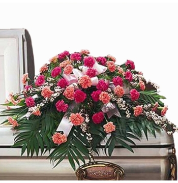 Colorful Carnation Casket Spray Send to Manila Philippines