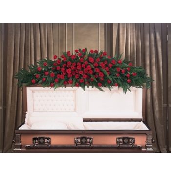 Immaculate Red Rose Casket Spray Send to Manila Philippines