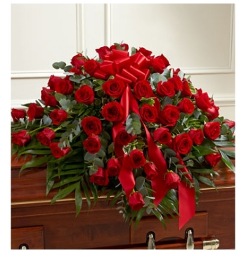 Luxurious Red Roses Casket Spray Send to Manila Philippines