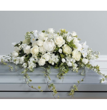 Pure White Casket Spray Send to Manila Philippines