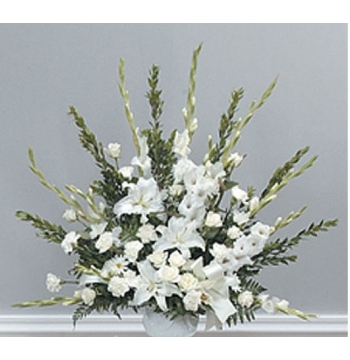 White Sympathy Arrangement Send to Manila Philippines