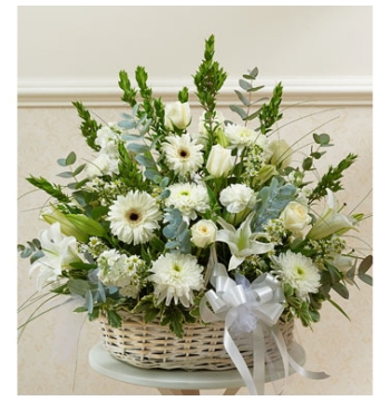 White Divinity Sympathy Basket Send to Manila Philippines