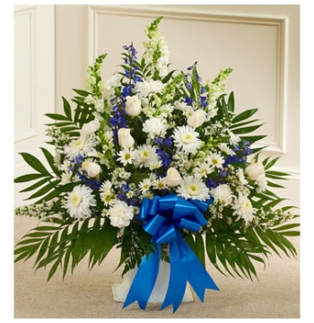 Whites and Blues Arrangement Send to Manila Philippines