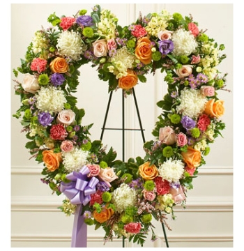 Softly Colored Heart Wreath Send to Manila Philippines