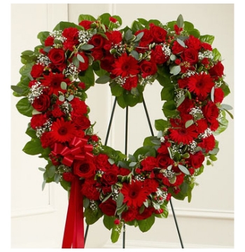 Rich Reds Heart Wreath Send to Manila Philippines