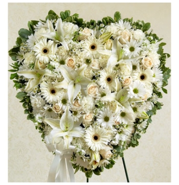 Sympathy Solid White Heart Send to Manila Philippines