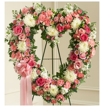 Shades of Pink Heart Wreath Send to Manila Philippines