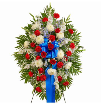 Patriot Standing Flowers Spray Send to Manila Philippines