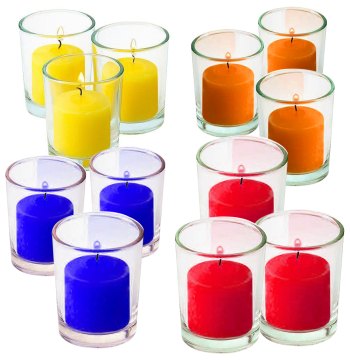 12 wonderful candles with glass in manila