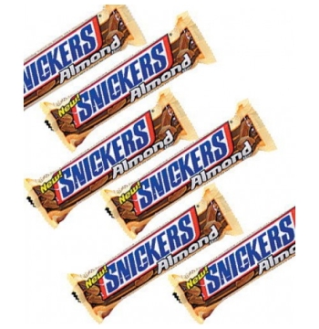 Snickers Almonds Chocolate 6 Bars Send to Manila Philippines