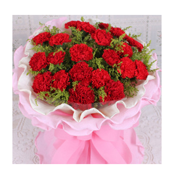 24 Red Carnations with Greens Send to Manila Philippines