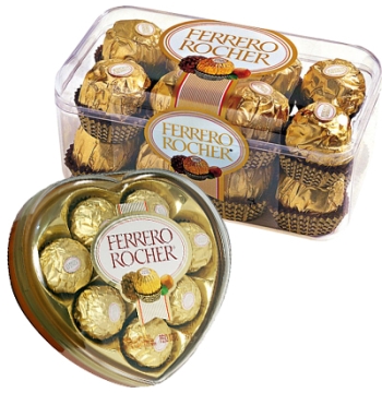 Send Ferrero Rocher Heart Shape & 16 pcs Box to Manila Philippines