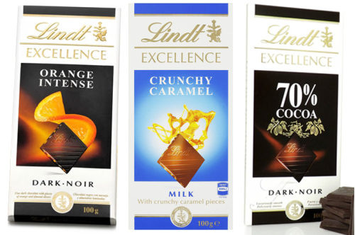 Lindt Excellence Chocolate in 3 Variation Send to Manila Philippines