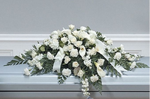 White Calla Casket Spray Send to Manila Philippines