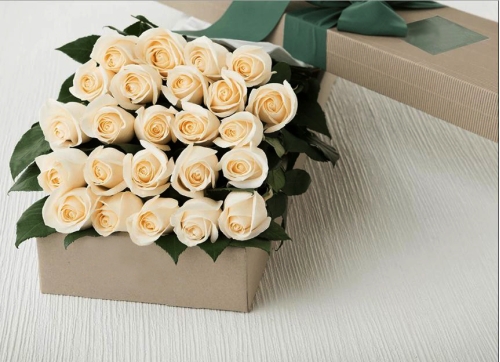 12 Hot Red Roses Box Send to Manila Philippines