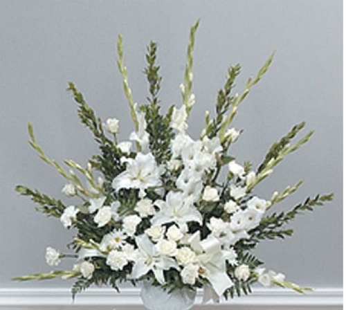 White Sympathy Arrangement Send to Manila Philippines