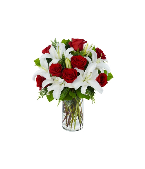 Exclusive Red Rose & Lily Arrangement Send to Manila Philippines