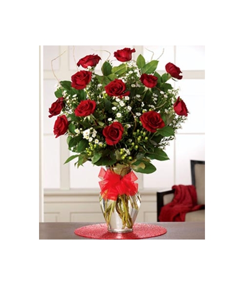 The Dazzling Dozen Red Roses Send to Manila Philippines