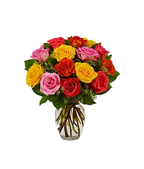 Assorted & Beautiful Bright Roses Send to Manila Philippines