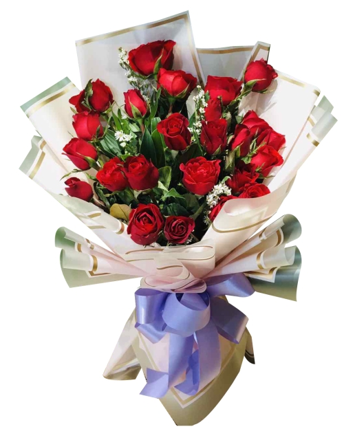 Valentines Flower Delivery Manila - 24 Red Roses Bouquet