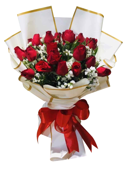 Valentines 24 Red Roses Delivery Manila - Fresh Flowers