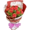 12 Red Carnations Hand bouquet Send to Manila Philippines