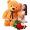 5 feet giant teddy bear with flower